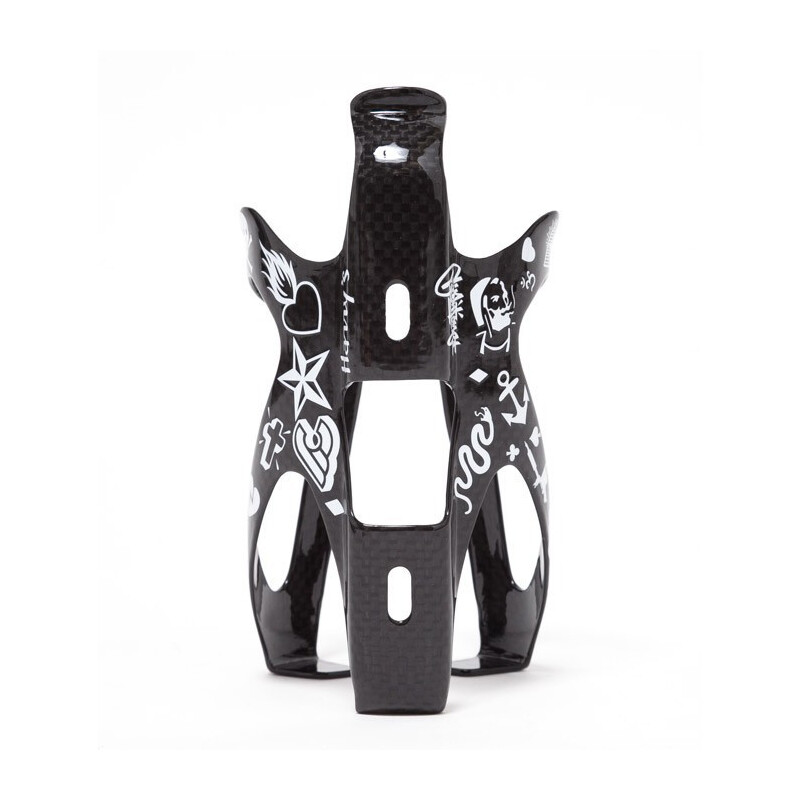 Porte-bidon en carbone de vélo Cinelli Mike Giant en noir et or