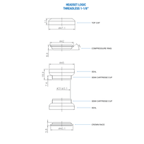 Serie sterzo Ritchey Logic Threadless Headset Silver-Nero