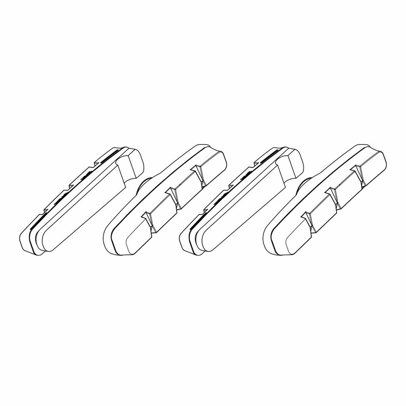 Pattini freno Campagnolo per cerchi alluminio (4 pz) BR-CA500