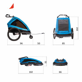 BRN Baby way kids bike trailer