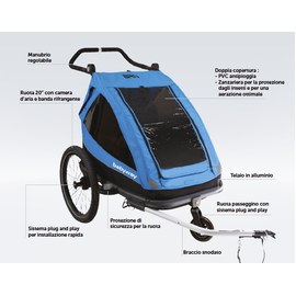 BRN Baby way kids bike trailer