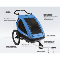 BRN Baby way kids bike trailer