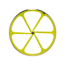 Coppia ruote fixed a 6 razze in alluminio FLUO
