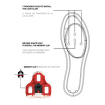 Look Keo feste Cleats / Pedalplatten