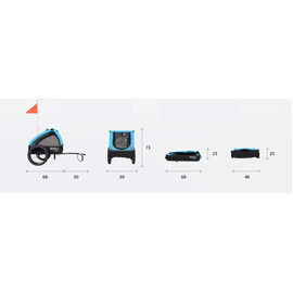 BRN Pet way dog bike trailer