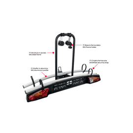Porta bici auto da gancio traino Menabò Merak Q