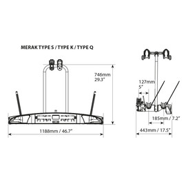 Porta bici auto da gancio traino Menabò Merak Q